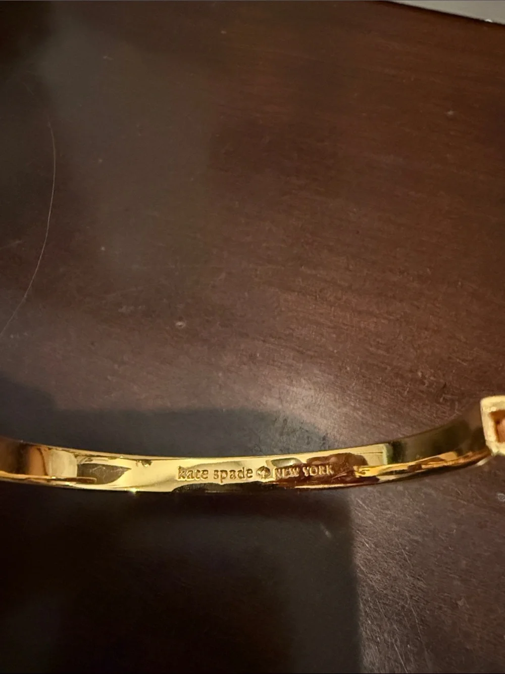 kate spade gold crystal twist bangle bracelet